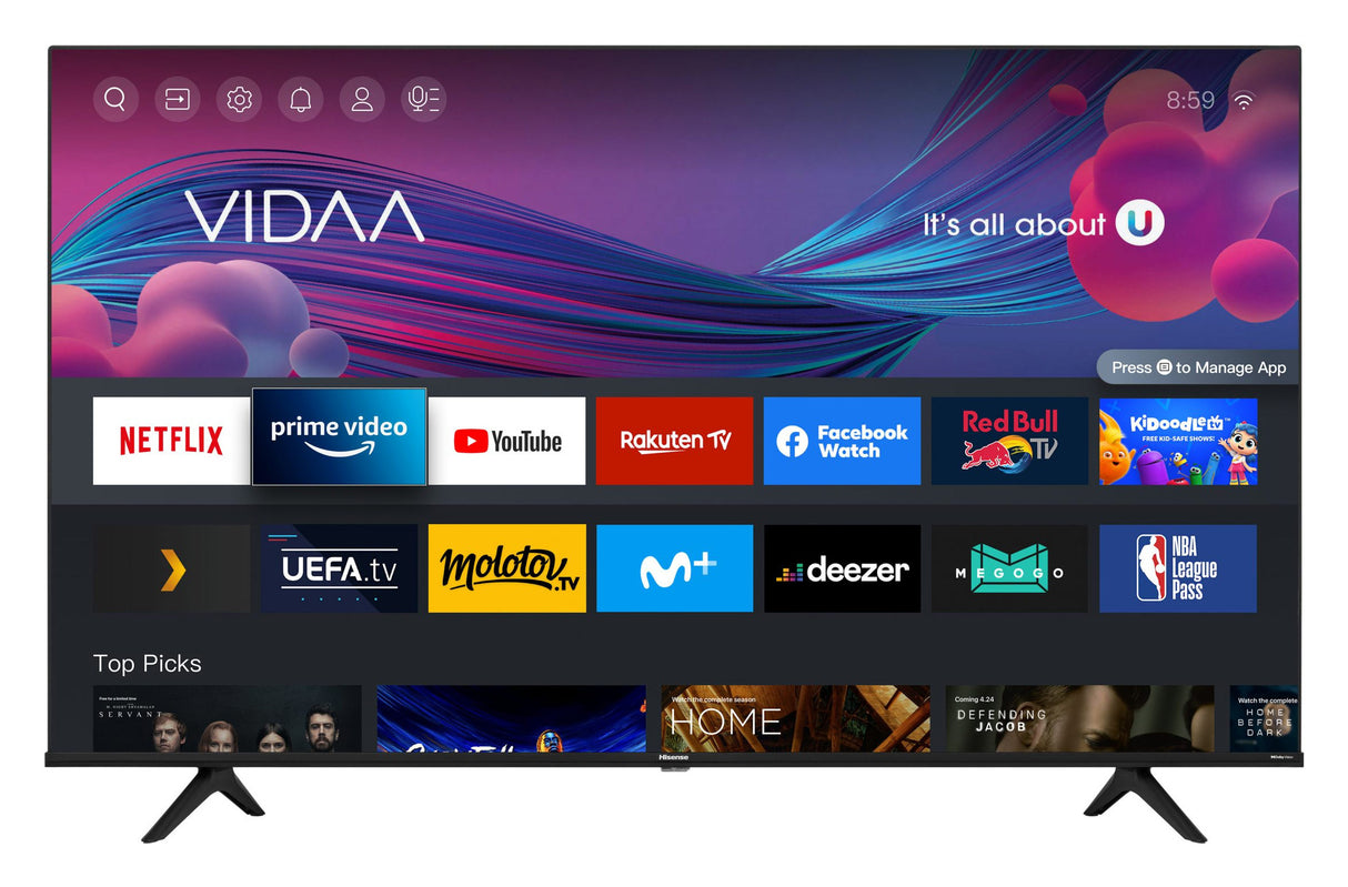 Hisense 43A6G Televisor 109,2 cm (43") 3840 x 2160 Pixeles 4K Ultra HD LED Smart TV Wifi Negro
