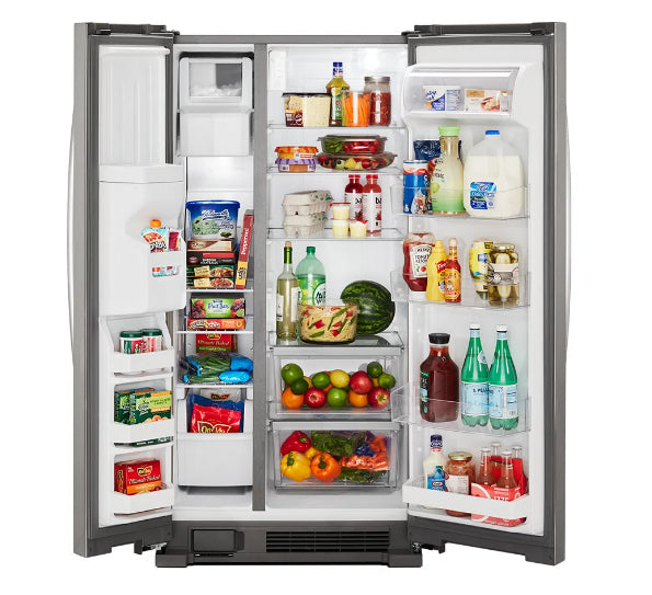 Whirlpool WD5620S nevera puerta lado a lado Independiente 700 L Gris, Acero inoxidable