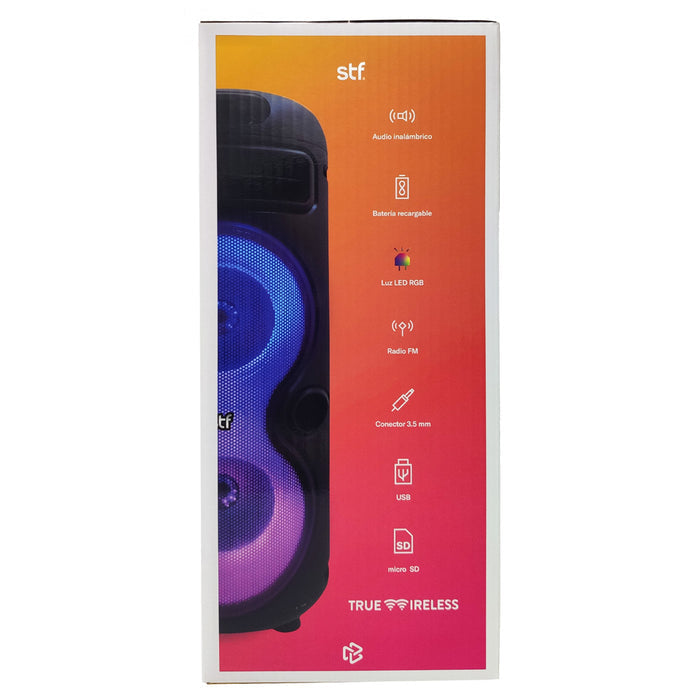 STF ST-S59116 altavoz portátil y para fiesta Altavoz de fiesta Negro 10 W, 4 Ohmio, Inalámbrico