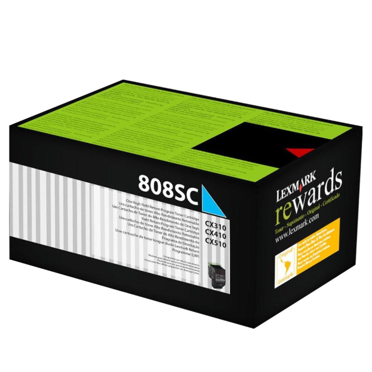 Toner Lexmark 80C8Sc0 Rendimiento Estandar Retorno Cyan - 80C8Sc0