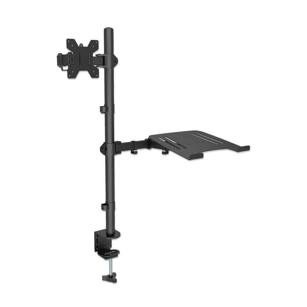 Manhattan Soporte para escritorio combinado con brazo para monitor y soporte para laptop Monitor Negro