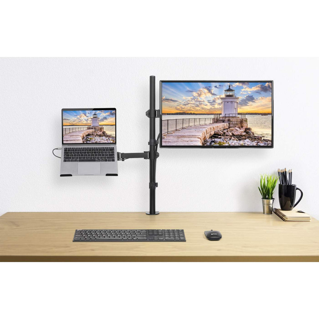 Manhattan Soporte para escritorio combinado con brazo para monitor y soporte para laptop Monitor Negro
