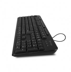 Vorago KB-204 teclado Universal USB Español Negro, Tamaño completo (100%), Alámbrico