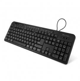 Vorago KB-204 teclado Universal USB Español Negro, Tamaño completo (100%), Alámbrico