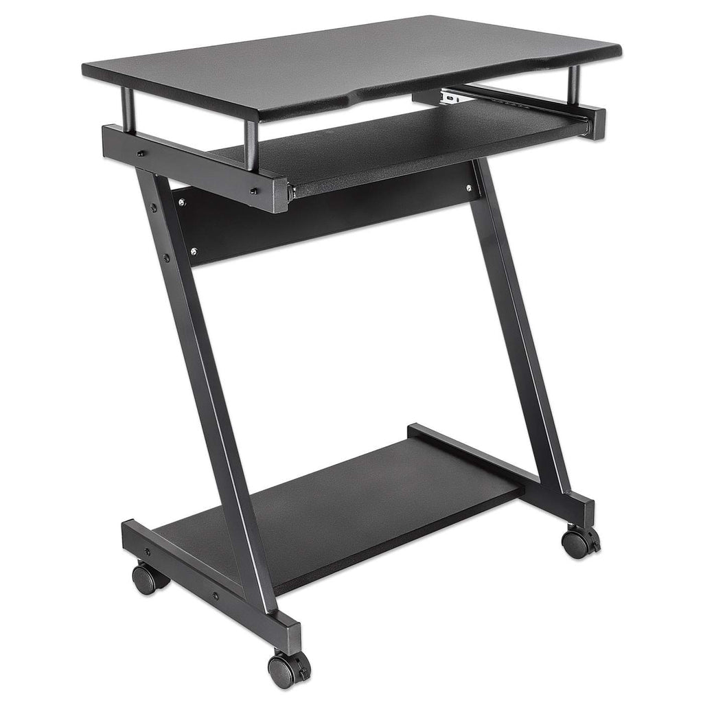 Manhattan Escritorio compacto para computadora, con bandeja deslizable para teclado Computadora Derecho Oficina en casa