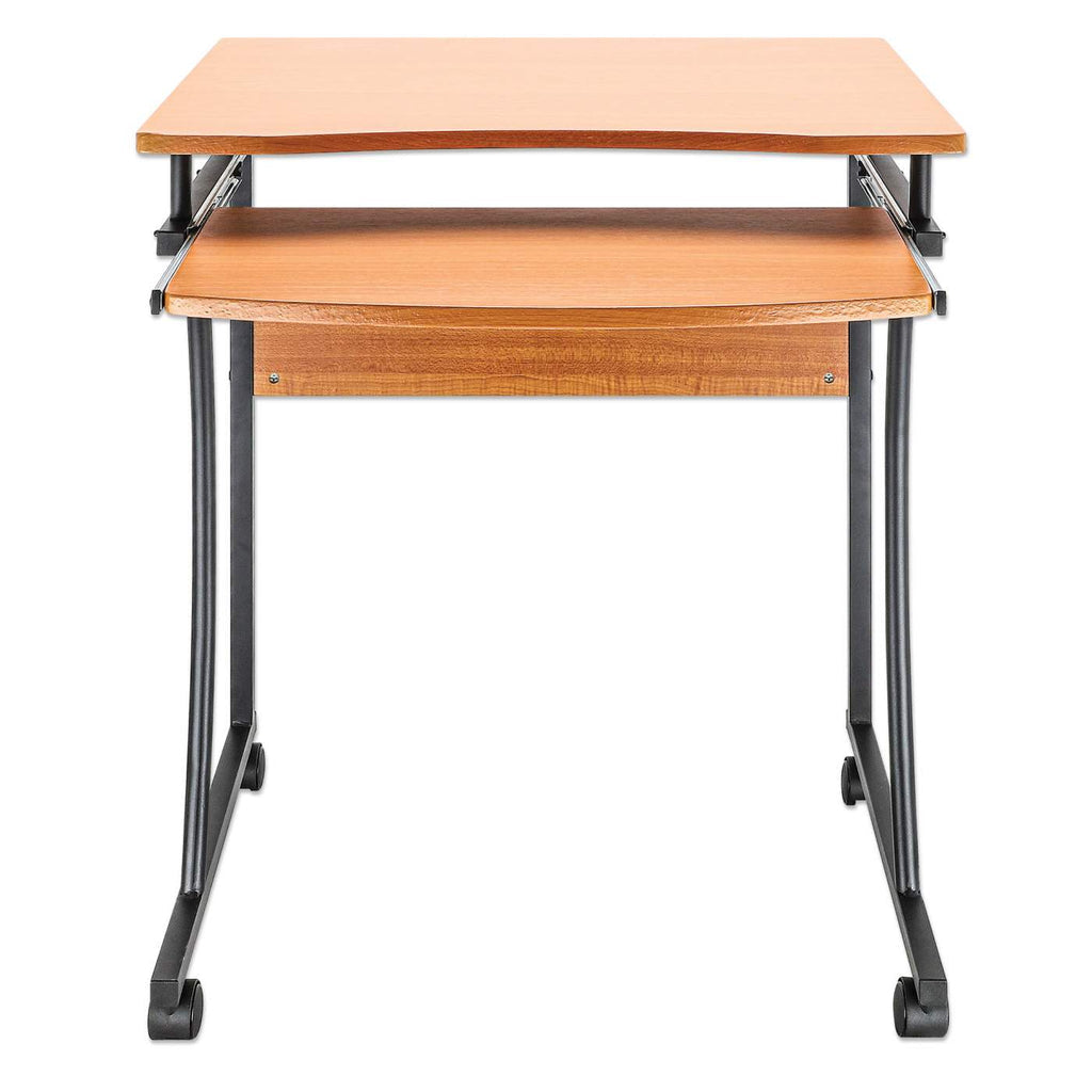 Manhattan Escritorio compacto con bandeja deslizable para teclado Computadora Derecho Oficina en casa Forma rectangular
