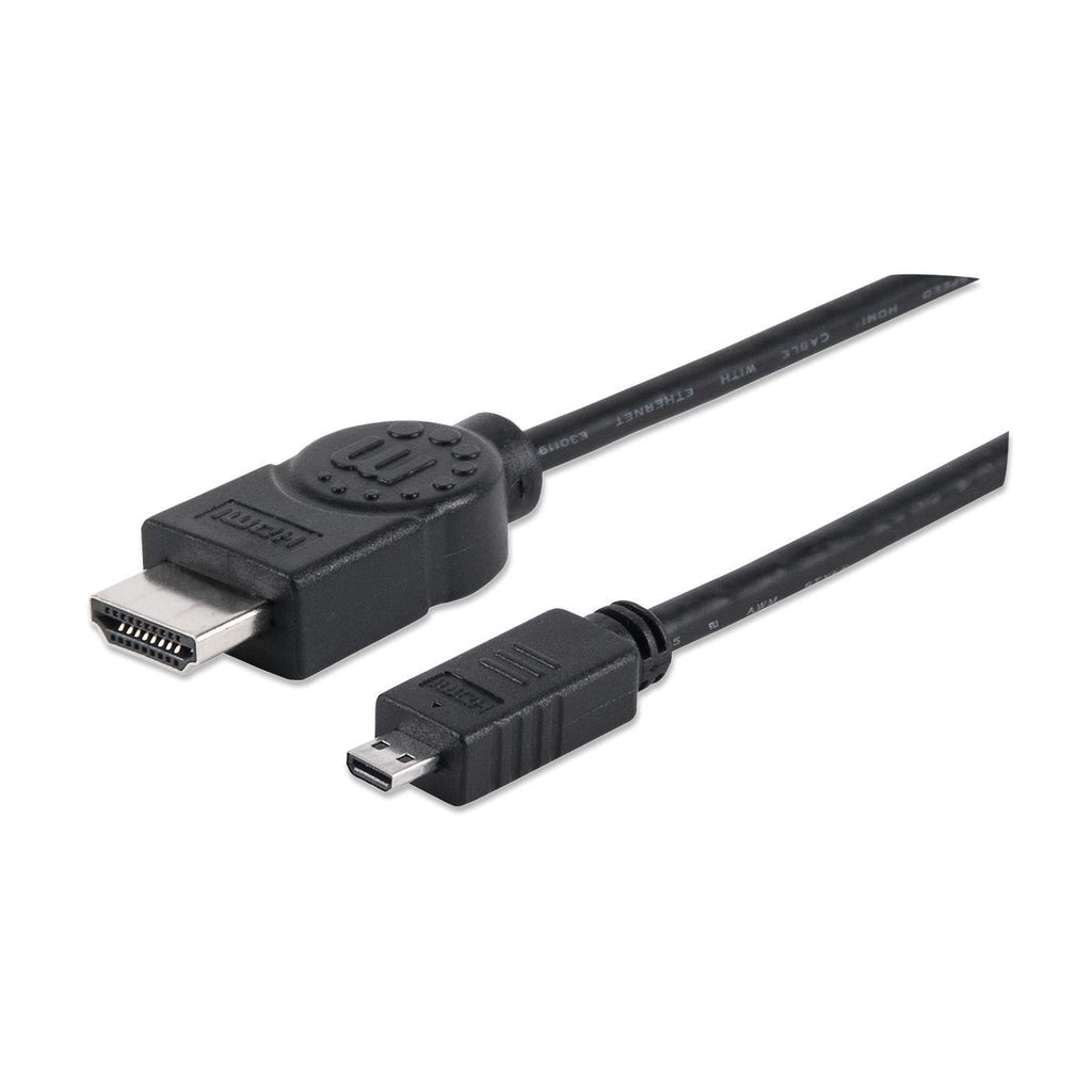 Manhattan Cable HDMI de Alta Velocidad con Canal Ethernet, HDMI Tipo A (Estándar), HDMI Tipo D (Micro), 10.2 Gbit/s