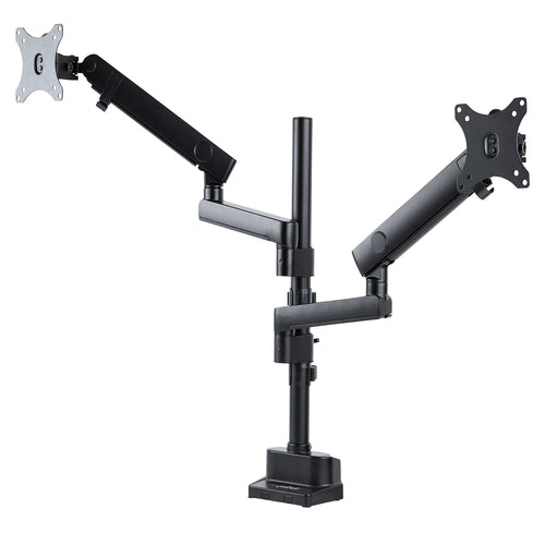 StarTech.com Brazo de Soporte para Dos Monitores - Base Soporte de Movimiento Articulado y Altura Ajustable para 2 Monit