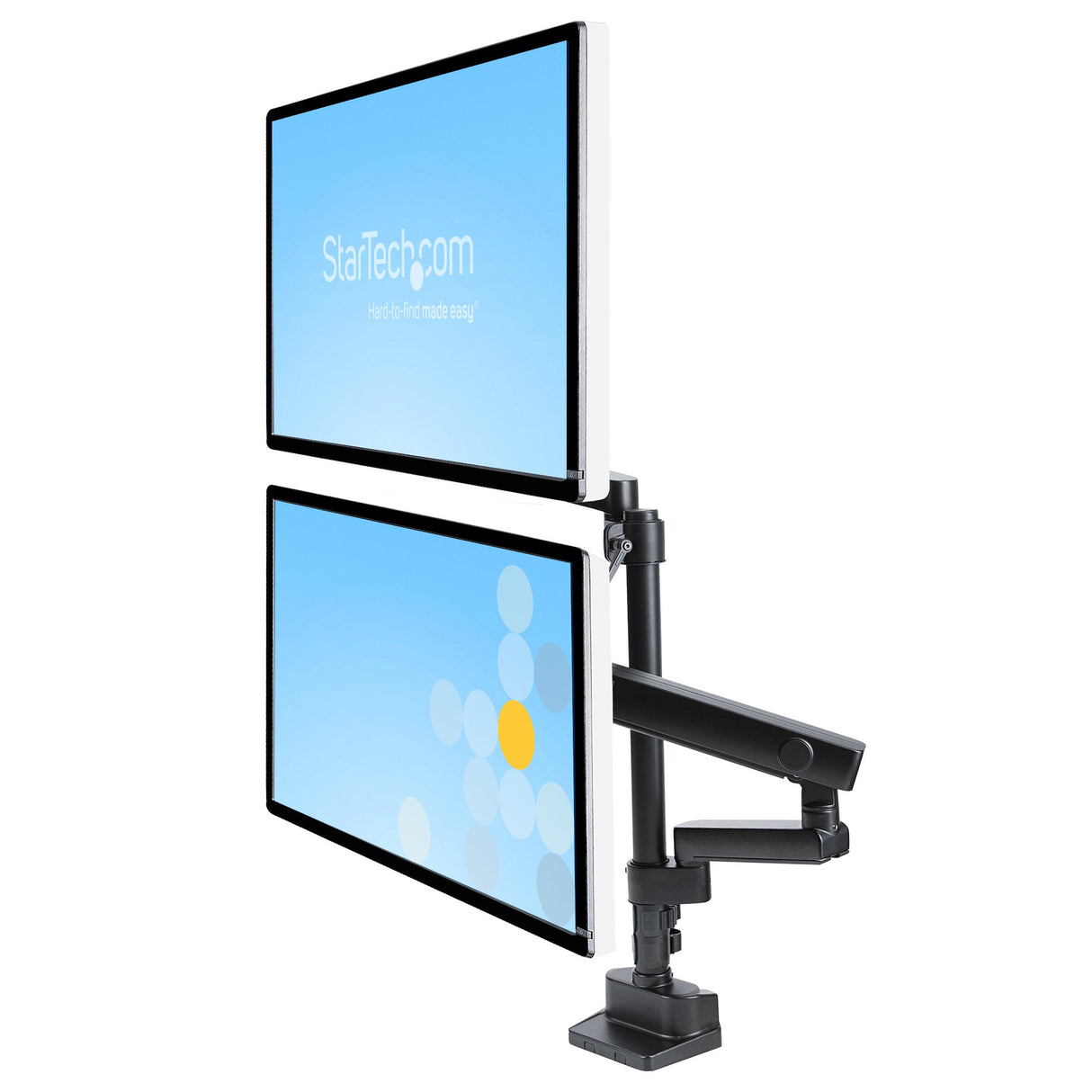 StarTech.com Brazo de Soporte para Dos Monitores - Base Soporte de Movimiento Articulado y Altura Ajustable para 2 Monit