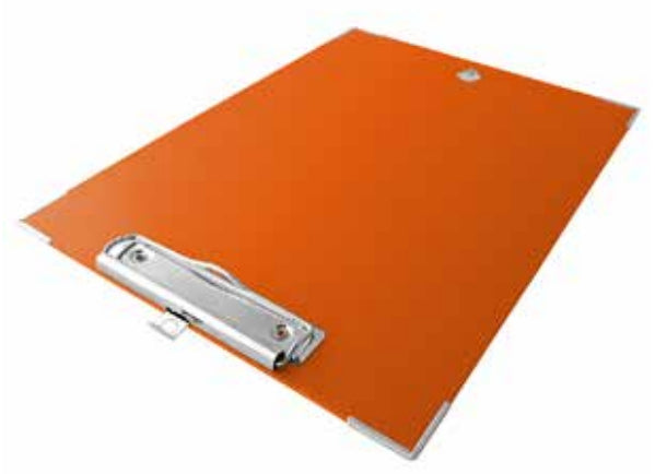 Techmakro KITTB10NJ portapapeles Carta Cloruro de polivinilo (PVC), Caja de cartón Naranja, 240 mm, 330 mm