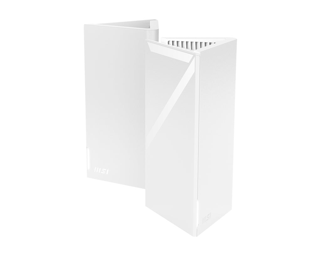 MSI Roamii BE Lite Mesh System 2-pack Doble banda (2,4 GHz / 5 GHz) Wi-Fi 7 (802.11be) Blanco 3 Interno, Sistema de malla, Corriente