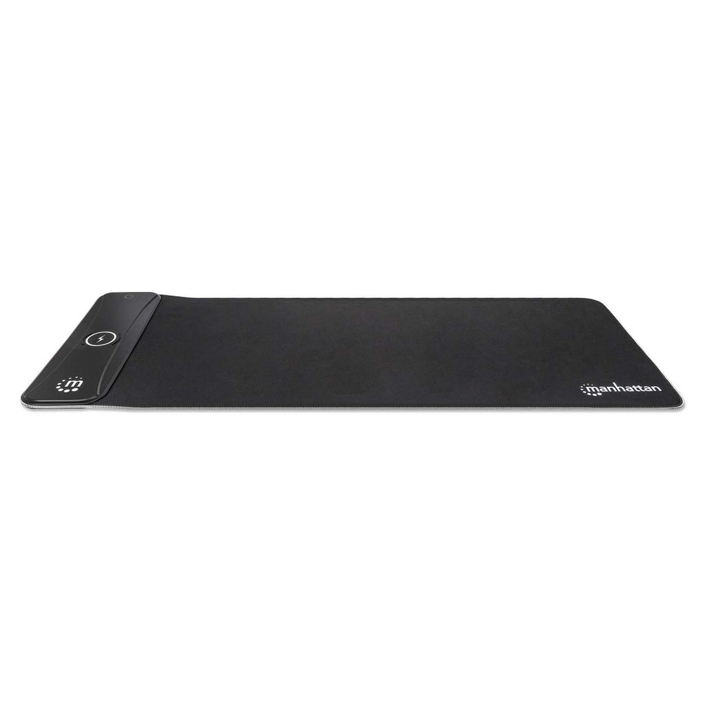 Manhattan Mousepad Gaming tamaño XXL con luz LED y Cargador Inalámbrico Ratón Monocromo Tela Si Si