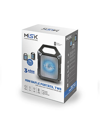 Misik MS202 altavoz portátil y para fiesta Negro, Inalámbrico y alámbrico, Universal, MicroSD (TransFlash)