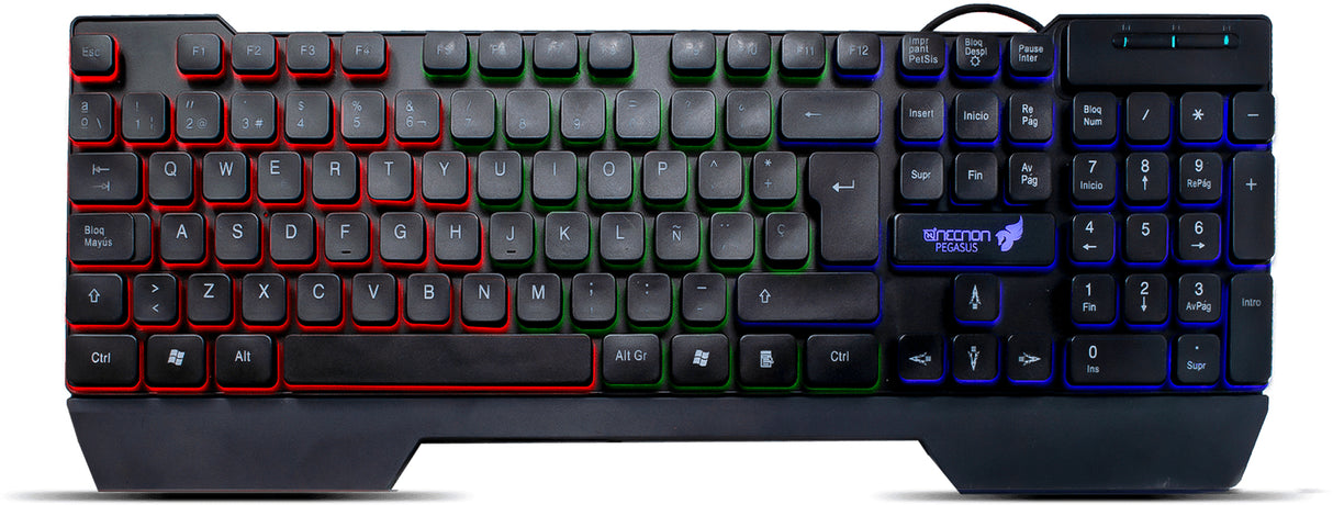Necnon NGC-PEGASUS teclado Ratón incluido Juego USB Rojo, Alámbrico, LED RGB
