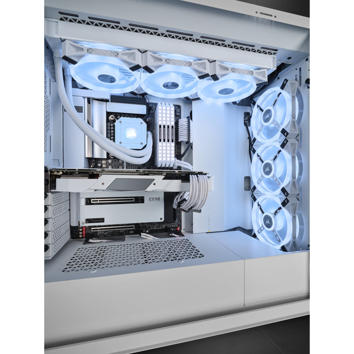 Corsair 5000X RGB QL Edition Midi Tower Blanco, ATX, EATX, Micro ATX, CC-9011233-WW