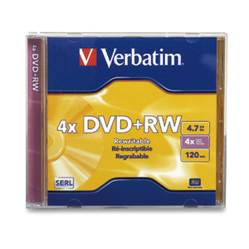 94520 - Verbatim DVD+RW 4.7GB 4X Branded 1pk Jewel Case 4,7 GB 1 pieza(s)
