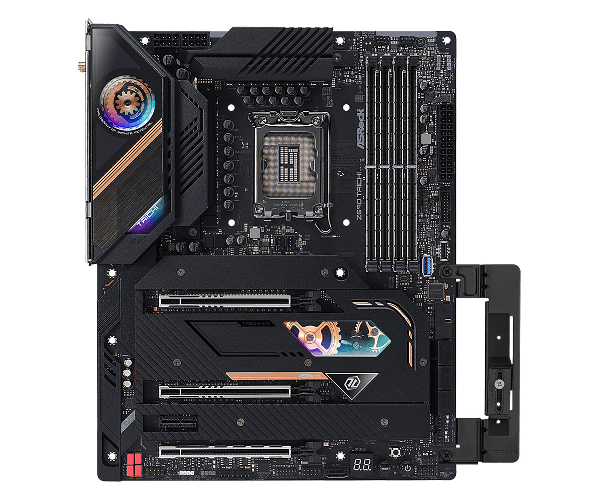 Tarjeta Madre Asrock Intel Z690 Taichi 4xDDR5 192GB 6400Mhz PCIe 5.0 M.2 HDMI DP Socket 1700 12th 13th 14th Gen ATX