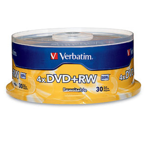 94834 - Verbatim DVD+RW 4.7GB 4X Branded 30pk Spindle dvds en blanco 4,7 GB DVD+RW 120 mm 30 pieza(s)