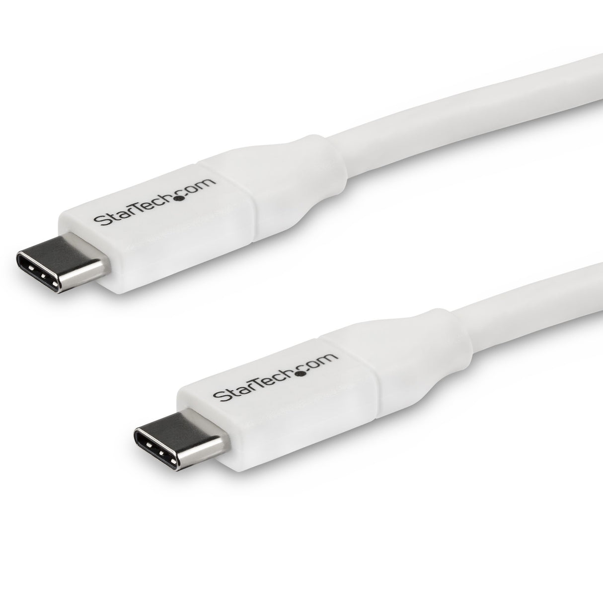 StarTech.com Cable 4m USB-C a USB-C con capacidad para Entrega de Alimentación de 5A - USB Tipo C - Cable de Carga USBC - USB 2.0 - Blanco Cable USB 3.2 Gen 1 (3.1 Gen 1) USB C USB C Macho
