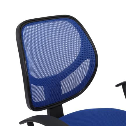 Nextep NE-650SA silla para oficina o computadora asiento acolchado respaldo de malla, Azul, Azul, Tela