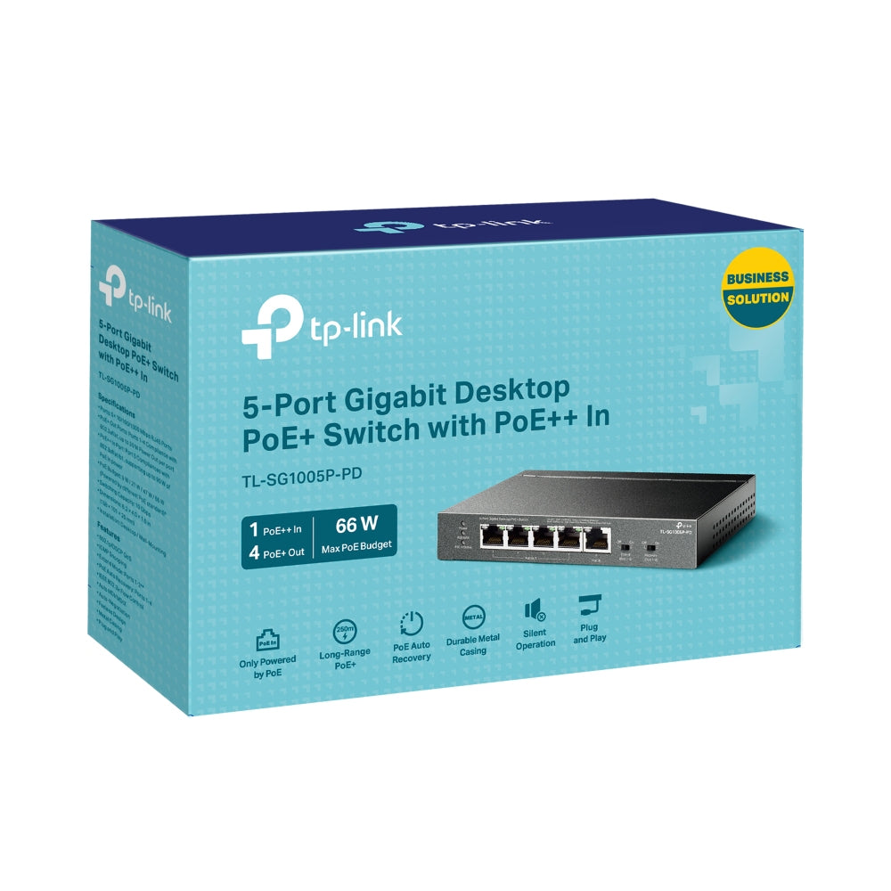 TP-Link TL-SG1005P-PD dispositivo de redes Si 5 Gigabit Ethernet (10/100/1000) Si