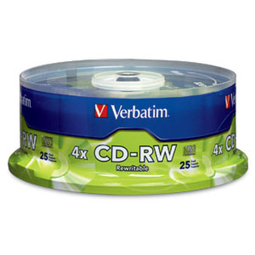 95169 - Verbatim CD-RW 80MIN 700MB 2X-4X Branded 25pk Spindle cds en blanco CD-RW 700 MB 25 pieza(s) 80 min