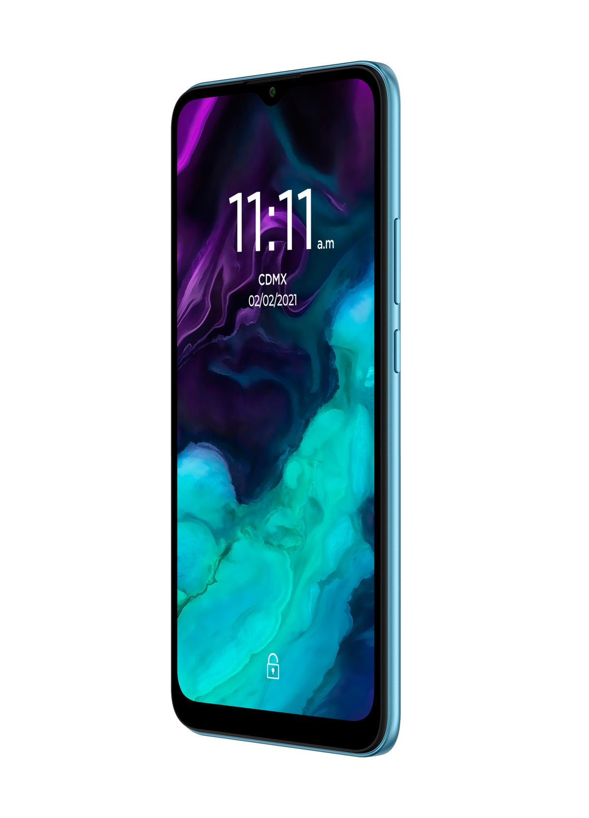 Smartphone Lanix Alpha 1V 6.5" HD 32GB/2GB Nano Dual Sim Cámara 13+2MP+2MP/8MP Octacore Android 11 Color Aqua