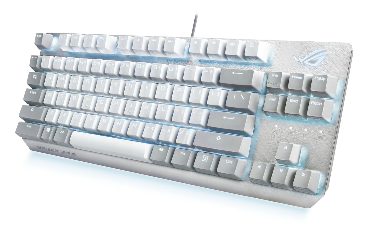 ASUS ROG Strix Scope NX TKL Moonlight White Teclado Juego Alámbrico USB Interruptor mecánico