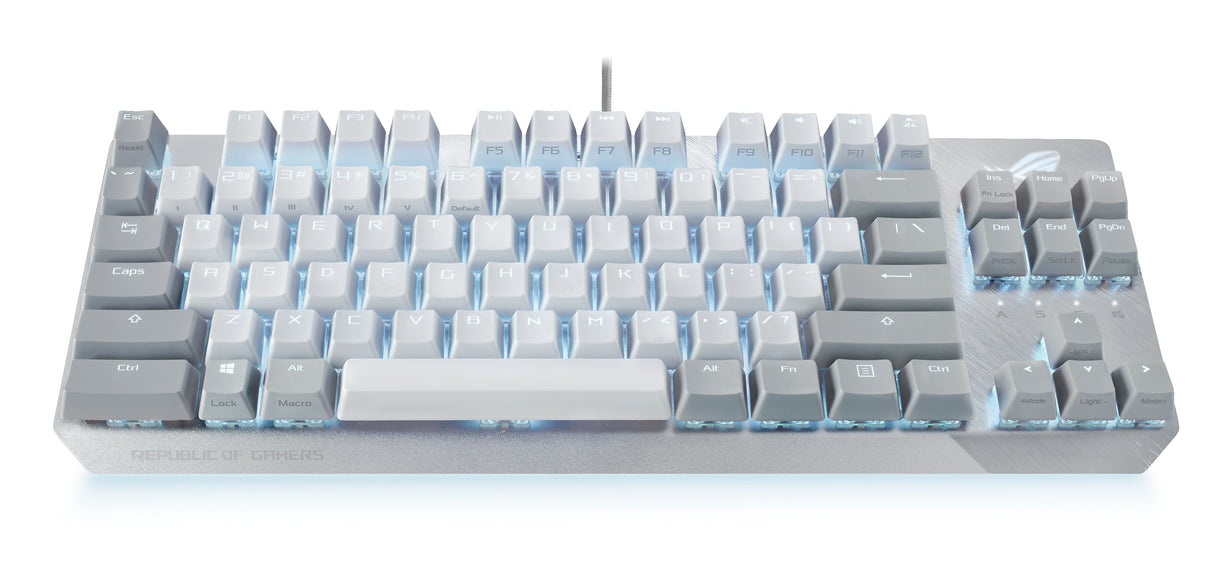 ASUS ROG Strix Scope NX TKL Moonlight White Teclado Juego Alámbrico USB Interruptor mecánico