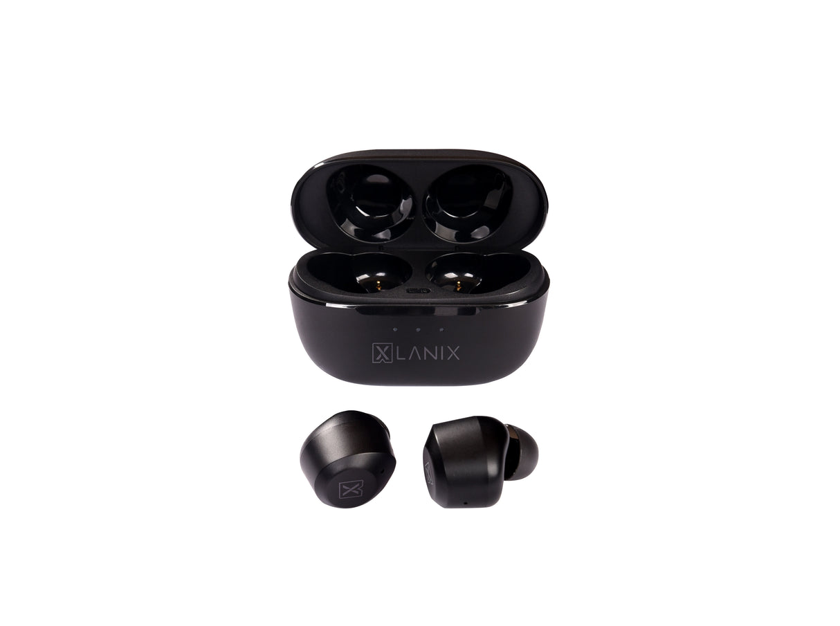 Audífonos Lanix LXW1 Inalámbricos Bluetooth 5.0 Touch Color Negro