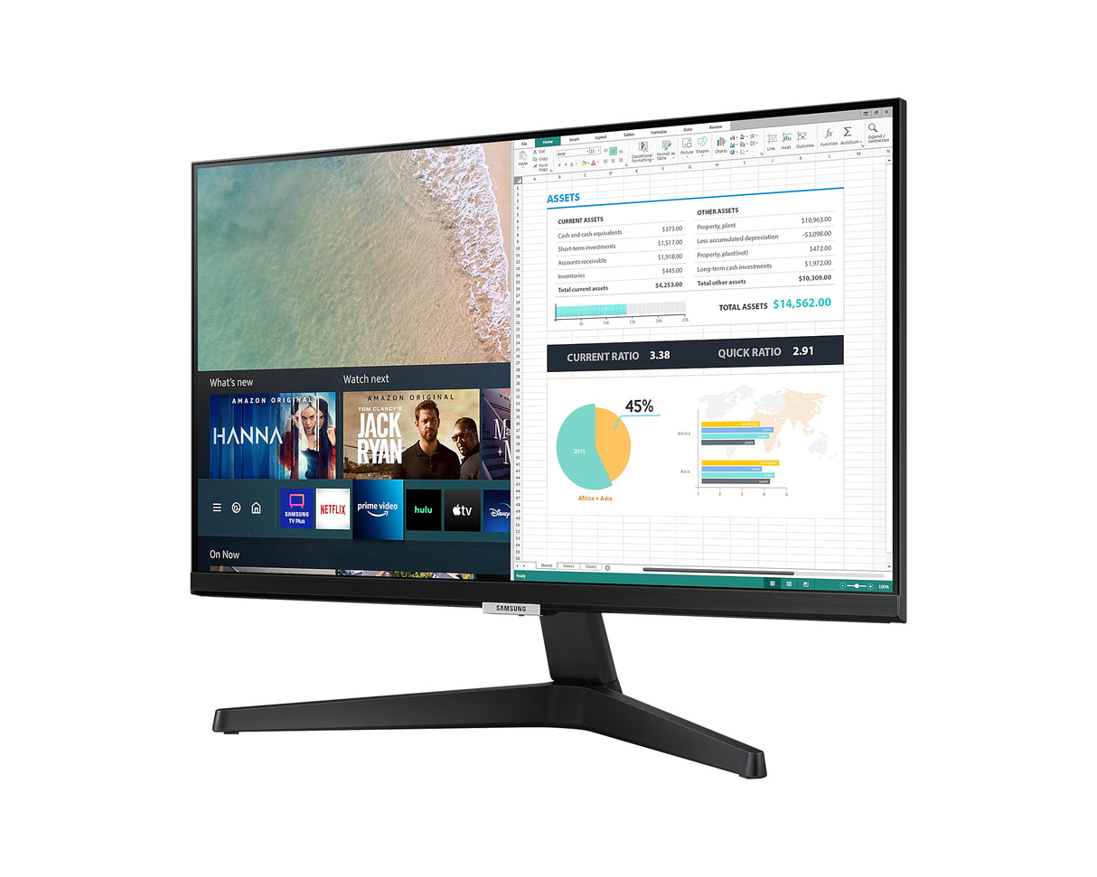Samsung Smart Monitor Monitor 61 cm (24") 1920 x 1080 Pixeles Full HD LCD Wifi Negro