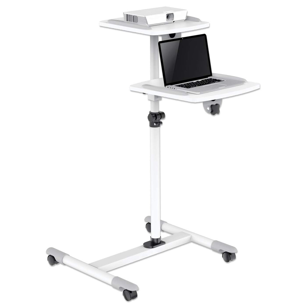 Manhattan Soporte de carrito para proyectores y laptops muebles y soportes para dispositivos multimedia Gris, Blanco Portátil/Proyector Carro multimedia 10 kg
