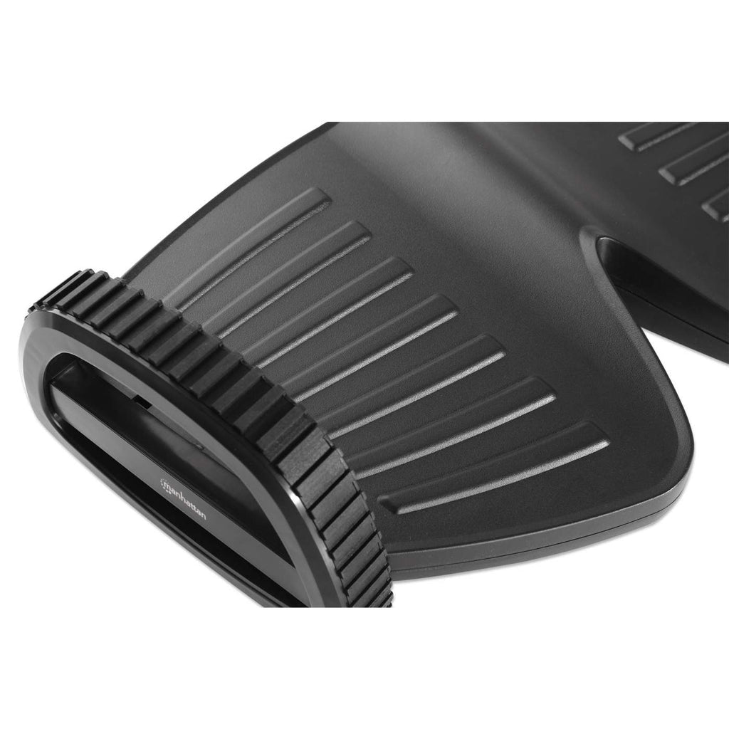 Manhattan Reposapiés ergonómico con balanceo soportes para el apoyo de pies Plástico Negro 10 kg 502 mm