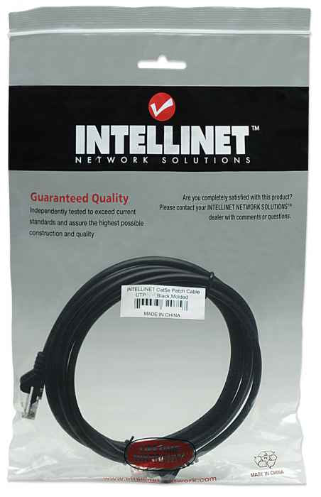 Intellinet Cable de red, Cat5e, UTP Cable Negro 7,5 m Cat5e U/UTP (UTP)