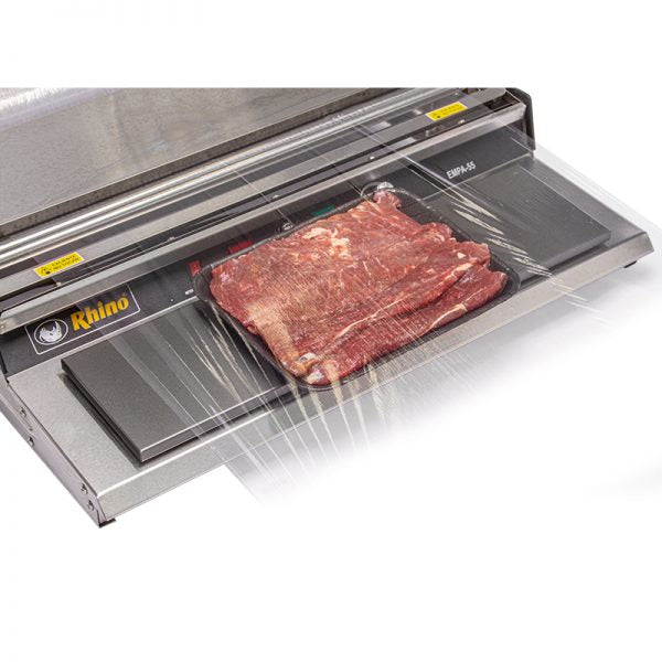 RHINO EMPA-55 dispensador de plástico de envoltorio Dispensador manual de envoltura para alimentos Acero inoxidable