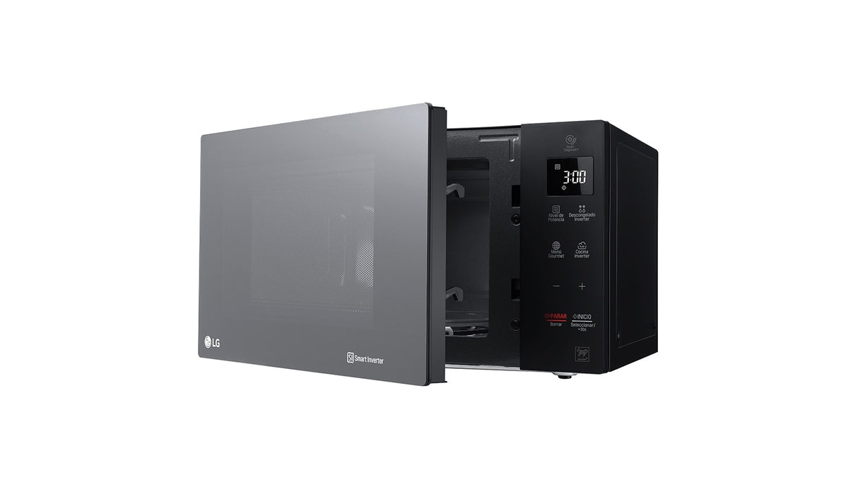 LG MS1536GIR microondas Negro, Espejo Solo microondas Encimera 42 L