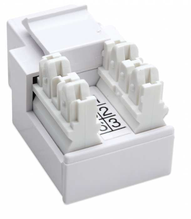 Intellinet JACK RJ11 RJ12 KEYSTONE DE IMPACTO BLANCO módulos de conectores de red Plano Blanco RJ-11 RJ-12