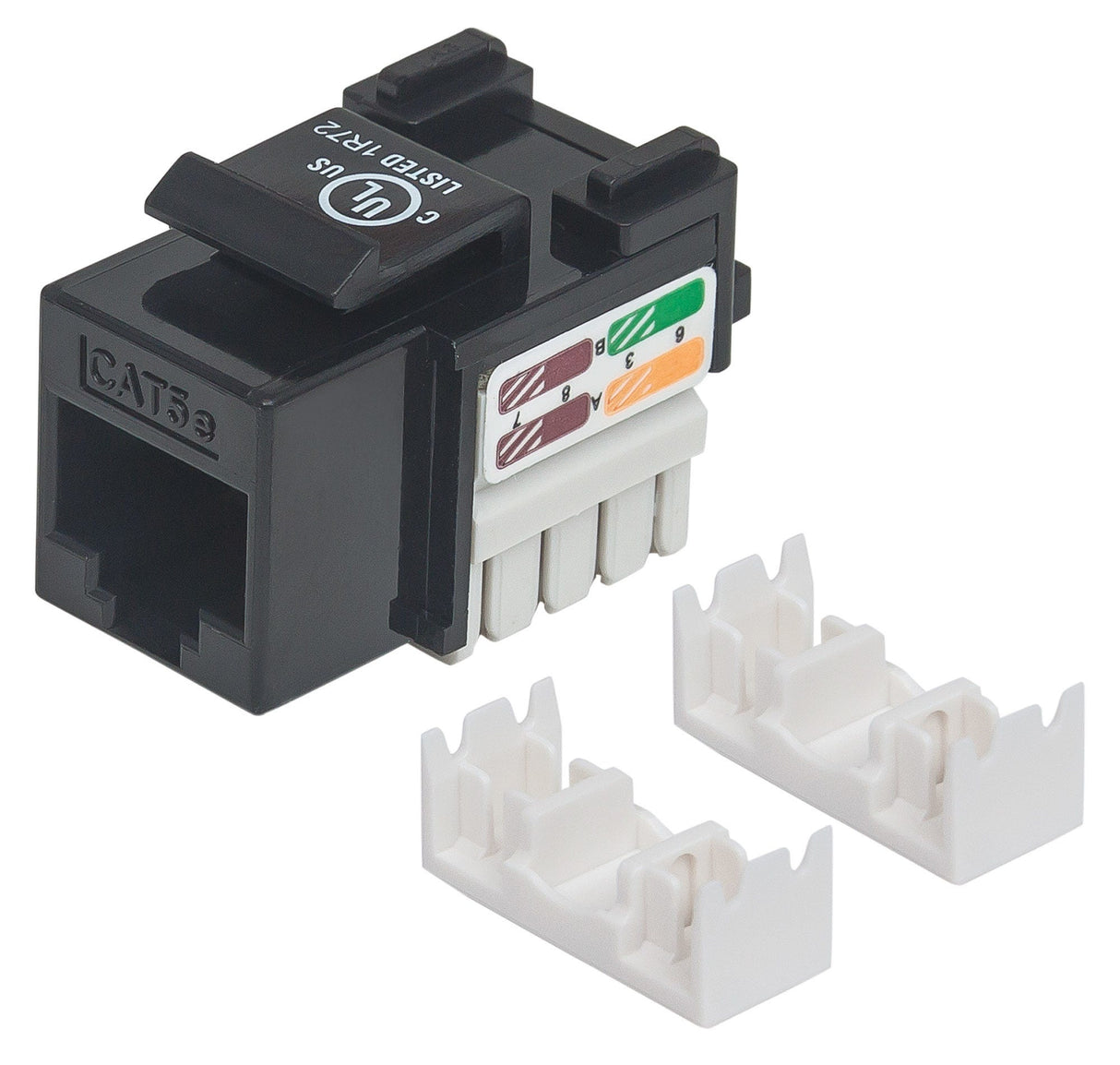 Intellinet 210416 módulos de conectores de red Plano Negro RJ-45 Hembra