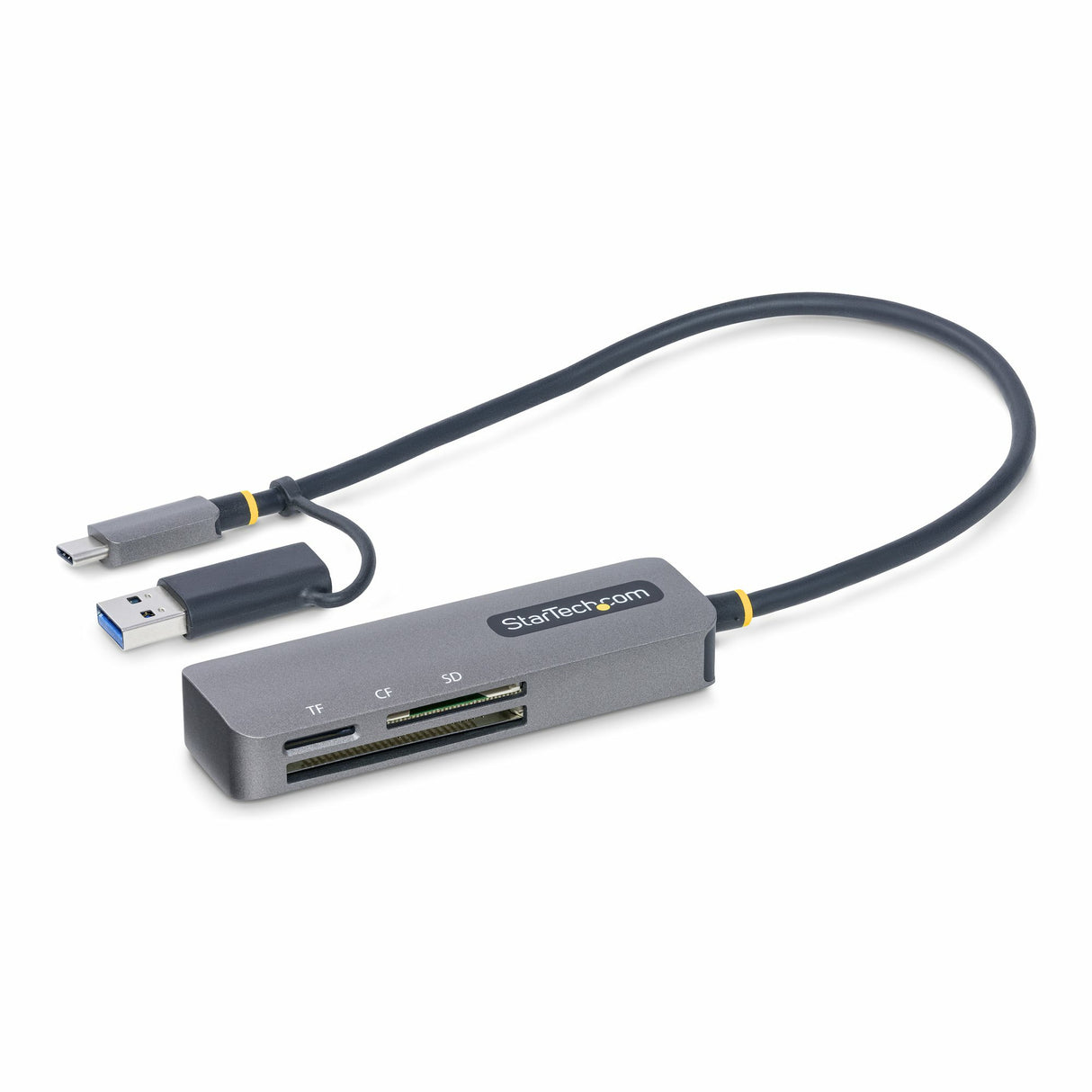 StarTech.com Lector USB 3.0 de Tarjetas de Memoria Flash SD CompactFlash y microSD - Grabador USB-C de Tarjetas de Memoria - Lector USB Tipo C de Tarj