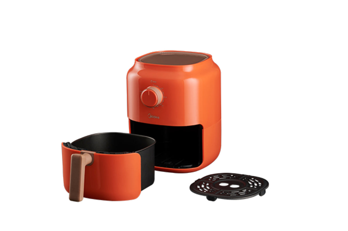 Midea MAF35C2MO freidora Sencillo 3 L Independiente 1325 W Naranja, 200 °C, 60 min, Giratorio