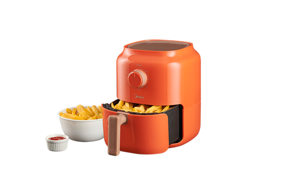 Midea MAF35C2MO freidora Sencillo 3 L Independiente 1325 W Naranja, 200 °C, 60 min, Giratorio