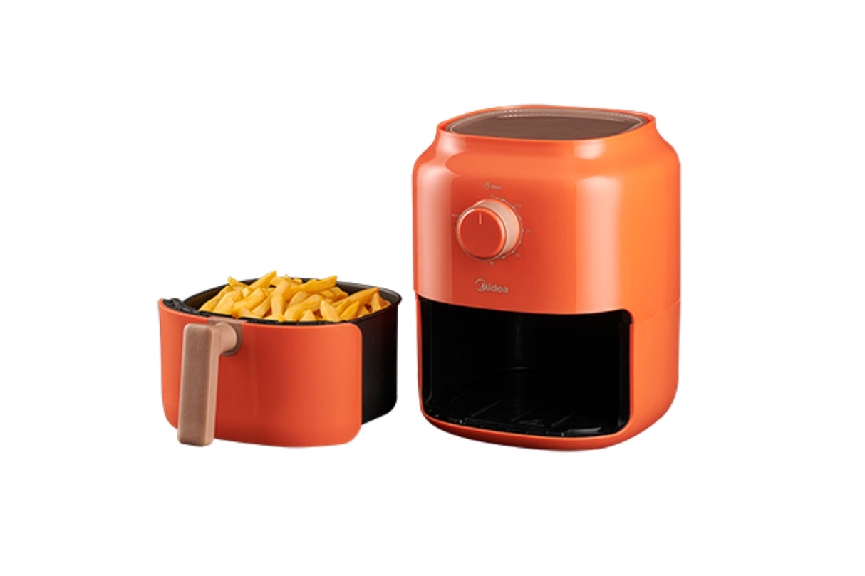 Midea MAF35C2MO freidora Sencillo 3 L Independiente 1325 W Naranja, 200 °C, 60 min, Giratorio