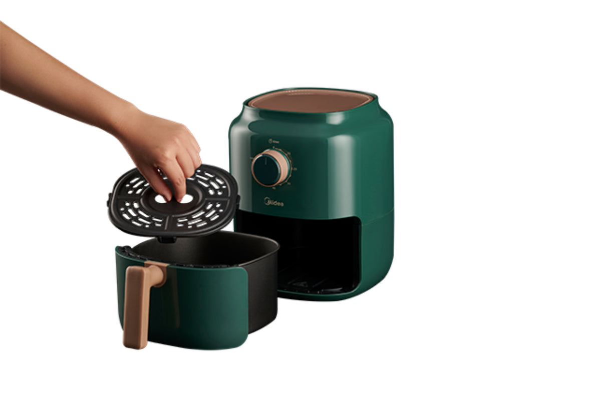 Midea MAF35C2MG freidora Sencillo 3 L Independiente 1325 W Verde, 200 °C, 60 min, Giratorio