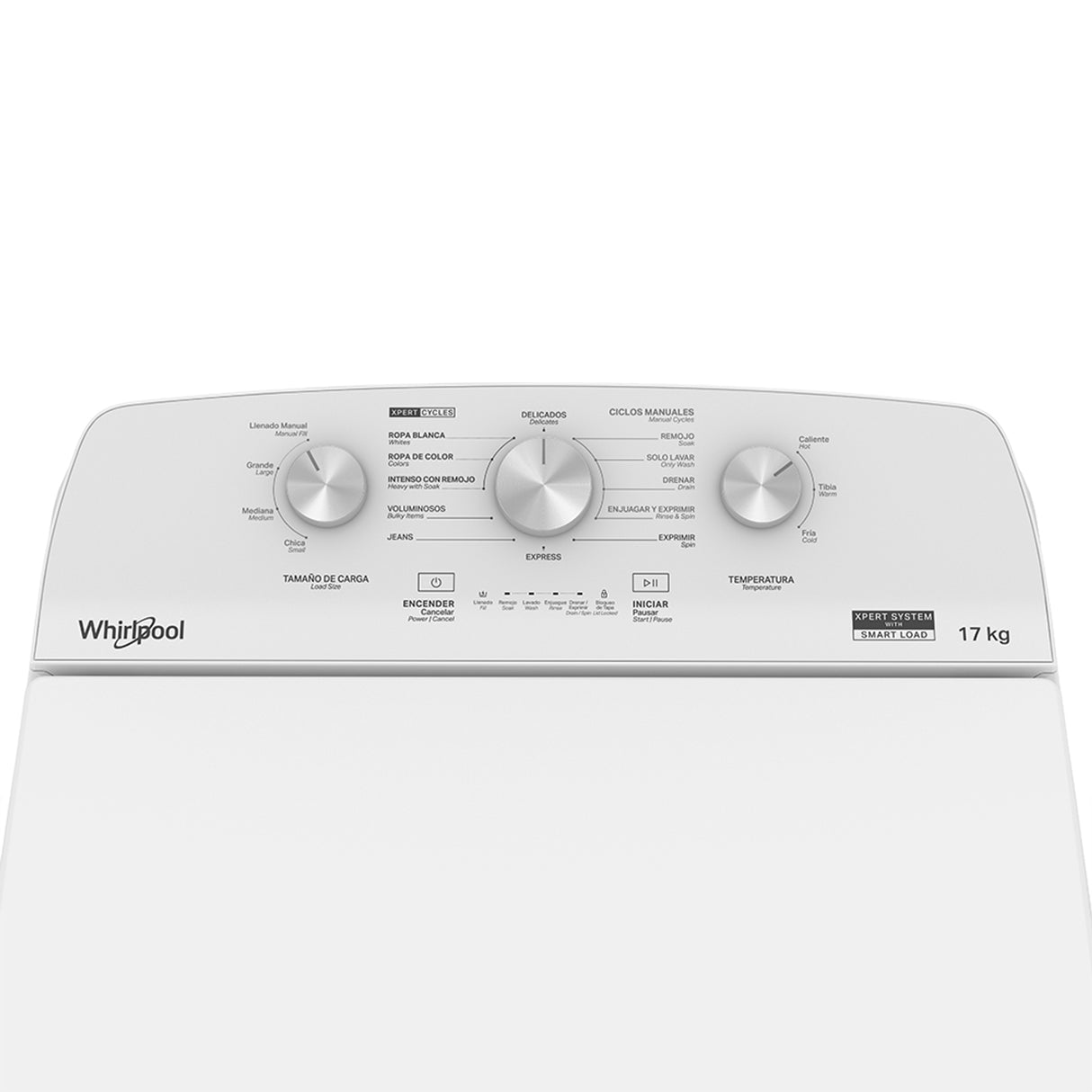 Whirlpool 8MWTW1713MJQ lavadora Carga superior 17 kg 770 RPM Blanco