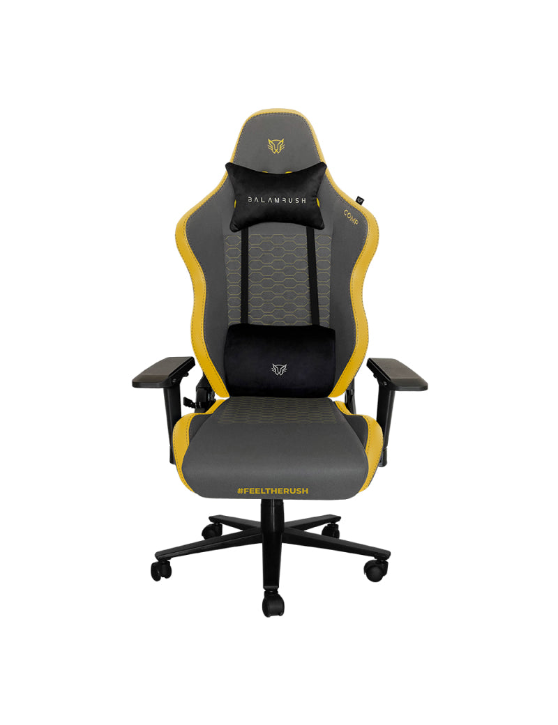 Balam Rush BR-932912 silla para videojuegos Silla de juegos para PC asiento acolchado Gris, 150 kg, respaldo acolchado,