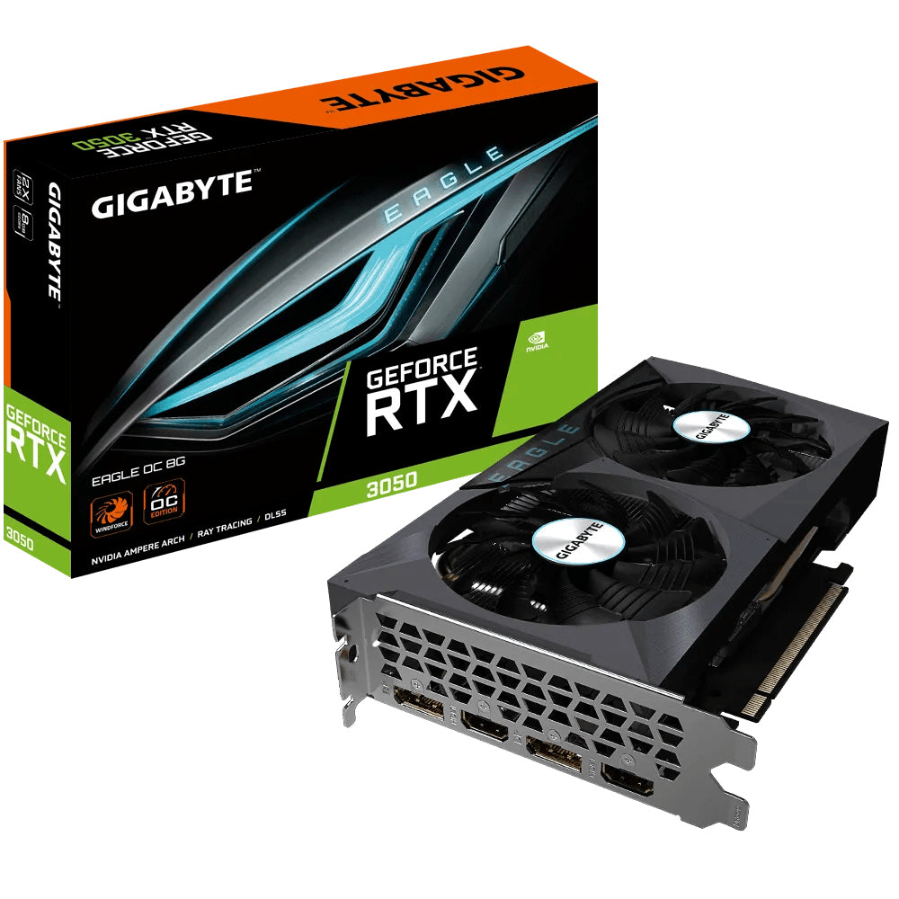 GIGABYTE GeForce RTX 3050 EAGLE 8G tarjetas gráficas Si 2560 NVIDIA GeForce RTX 3050