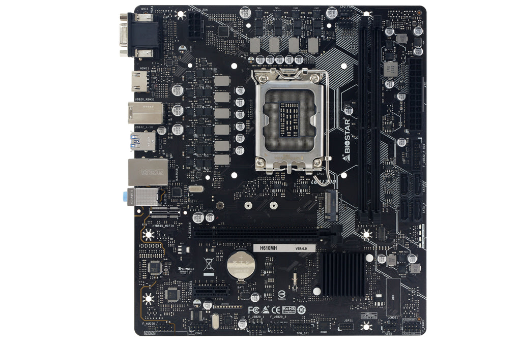 Biostar H610MH placa base Intel H610 LGA 1700 Micro ATX, Intel® Celeron®, Intel® Pentium®, DDR4-SDRAM