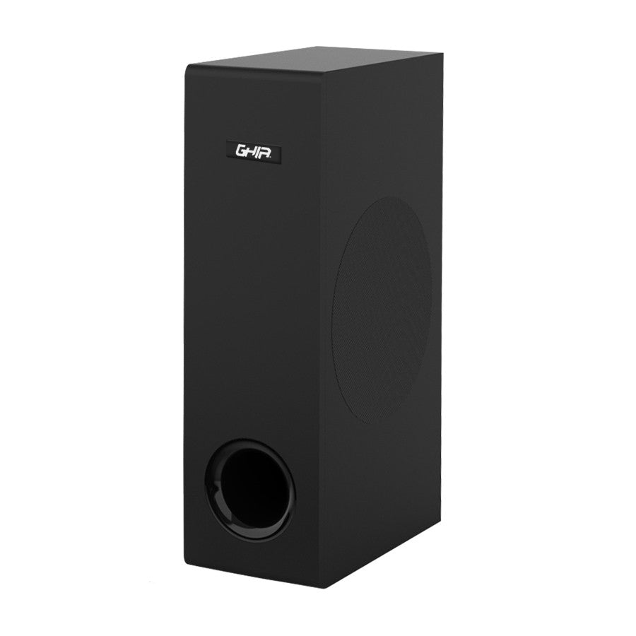 Ghia GSB-014 altavoz para barra de sonido Negro 2.1 canales 100 W, Inalámbrico y alámbrico, Corriente alterna