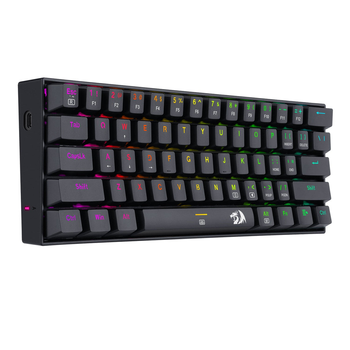 Redragon Teclado Mecánico K630RGB BROWN, Retroiluminación RGB, Conexión USB