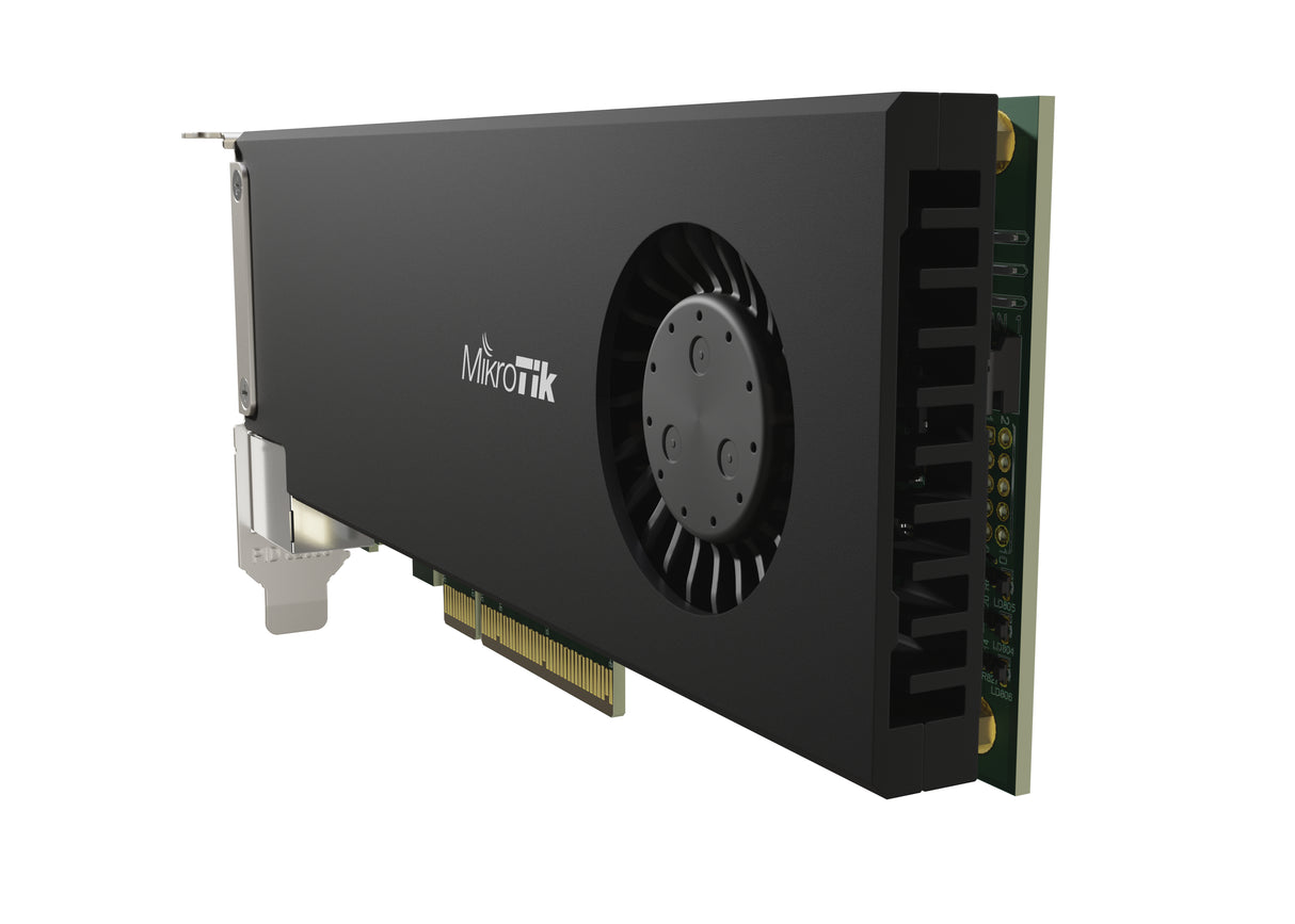 CCR2004-1G-2XS-PCIe, Ruteador CCR en tarjeta NIC PCIe, CPU 1500 MHz, 4 GB de RAM, 1xGigaEth, 2xSFP28 de 25G, RouterOS Ni